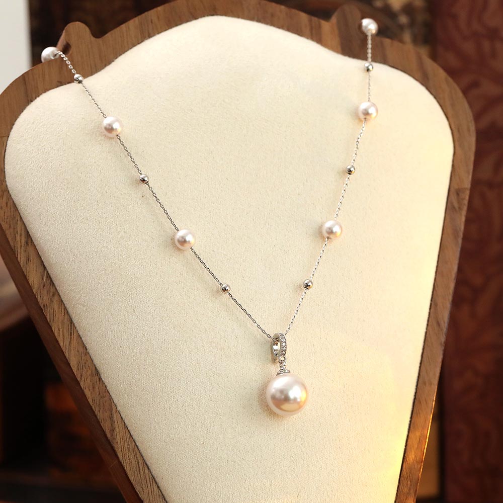Necklace French Light Luxury Pearl Choker Necklace – Elegant Versatile Collarbone Chain – Live-Stream Best-Selling Sweater Accessory
